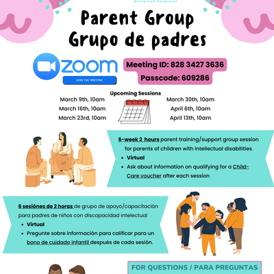 Parent Group for parents of youth with I/DD (TeamUP Counseling)