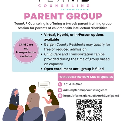 Parent Group for parents of youth with I/DD (TeamUP Counseling)