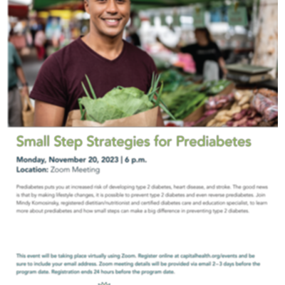 Small Step Strategies for Prediabetes